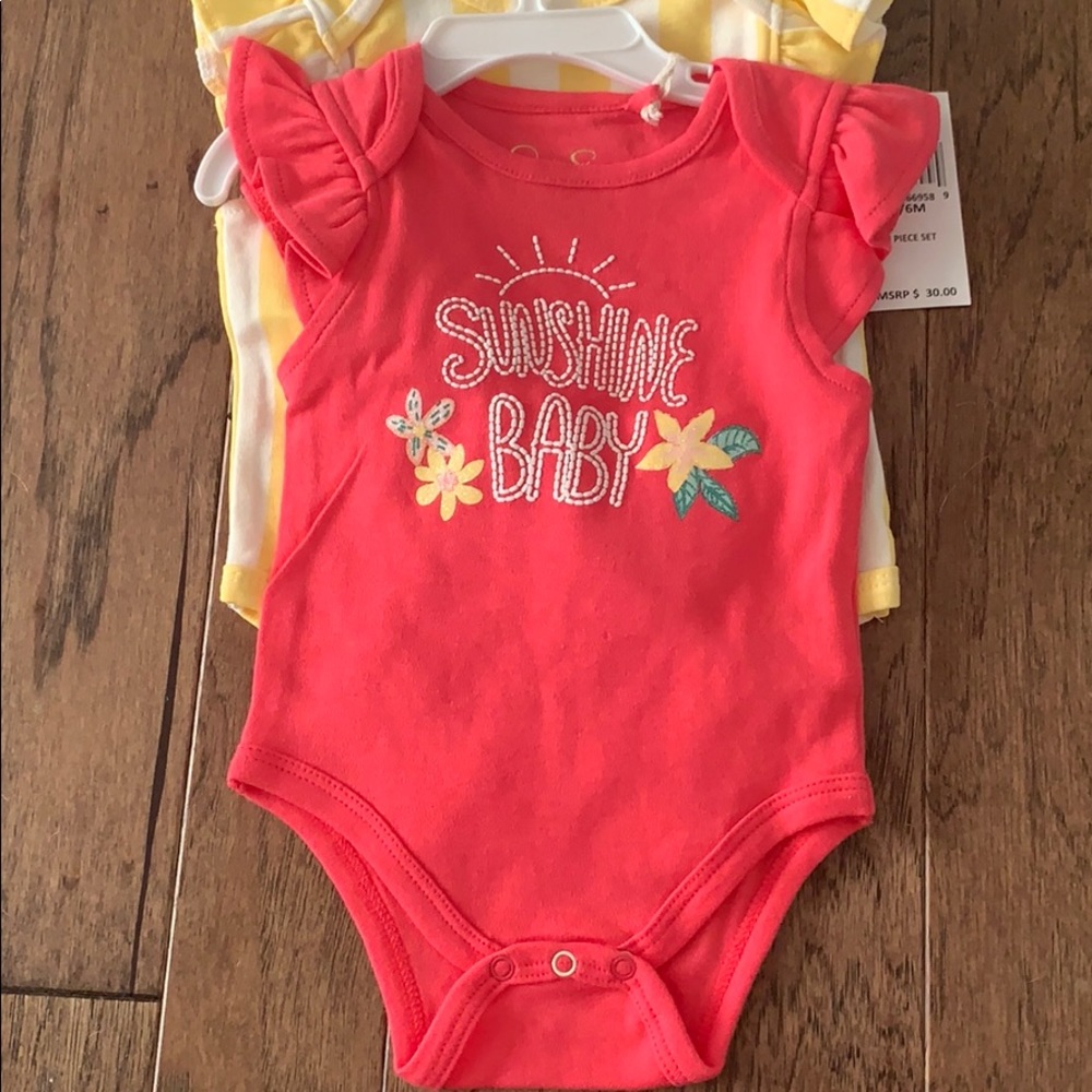 NWT Jessica Simpson 3 Piece Layette Set 3-6 Months - Picture 2 of 6